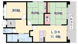 サニーリバー【1階】の間取り