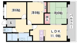 サニーリバー【2階】の間取り