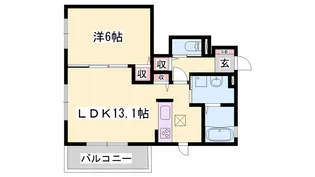 シャーメゾンカルテット【0101号室】の間取り