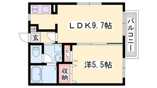 シャーメゾン延末【0102号室】の間取り
