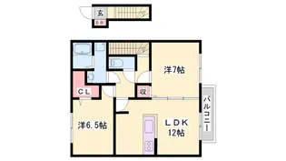 ソレイユ東阿保【2階】の間取り