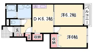 シン・シン・ハウスC【1階】の間取り