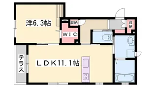 ヘーベルメゾン姫路B棟【1階】の間取り