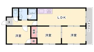 エクセルハイツ構柳瀬【1階】の間取り