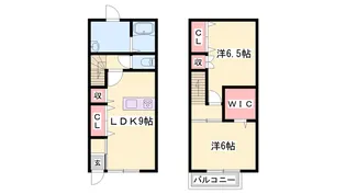 メゾンクレスト【2号室】の間取り