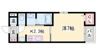 1Kの間取り画像