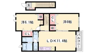 ジークフリーデンⅠ【203号室】の間取り