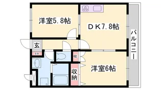パルティール【1階】の間取り