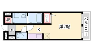 アビタシオン・アミB【2階】の間取り