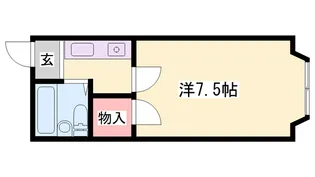 サンハイツ八代【1階】の間取り