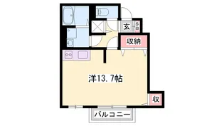 ピクシーヒルズ北平野【1階】の間取り