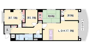ウェンディーズ・コート新在家【3階】の間取り