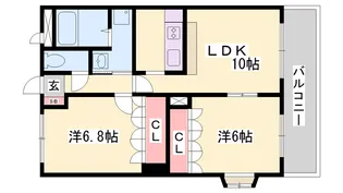 グランディールM【2階】の間取り