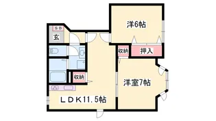 メイプルコートⅠ【1階】の間取り