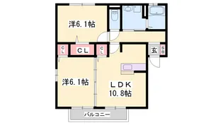 コンフォート上原田 B棟【2階】の間取り