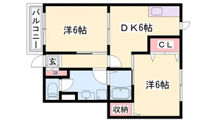 ミレニアム・カーサA【1階】の間取り