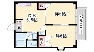 アメニティ浅見【2階】の間取り