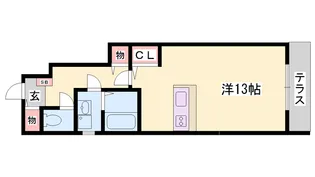 シュロス しらさぎ【1階】の間取り