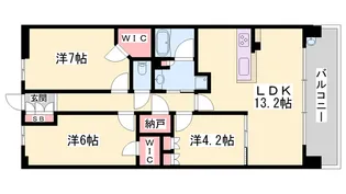 ミラキタシティ姫路【805号室】の間取り