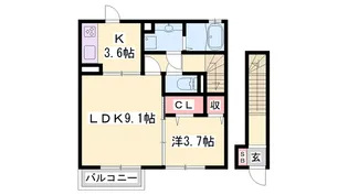リガーレ平松【2階】の間取り