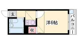 ジョイパレス新在家【1階】の間取り