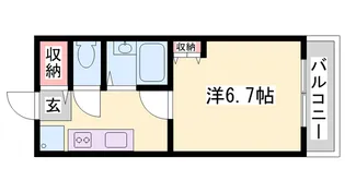ジュネス城北新町Ⅲ【103号室】の間取り