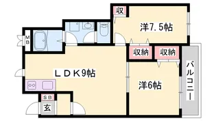 メゾン梅の郷A【1階】の間取り