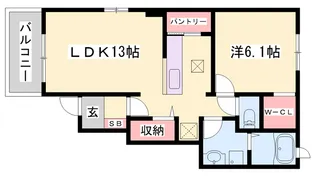 アバンツァート小坂Ⅱ【1階】の間取り