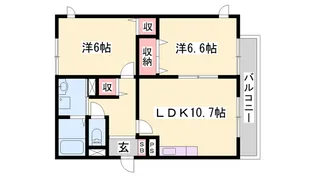 サンエイトA【2階】の間取り