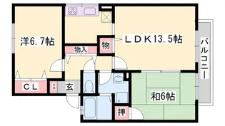 ガーデンプレイス白浜【2階】の間取り