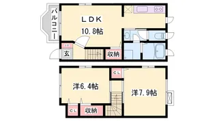 ロークアット【1階】の間取り