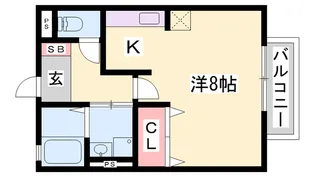 サニーハイツ則直【1階】の間取り
