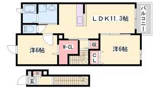 PrimaStella【202号室】の間取り