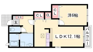 ヴィエルジュ【1階】の間取り