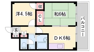第14サンライズイトウ【1階】の間取り