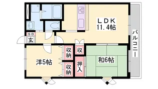 リブ・ヒルズ【106号室】の間取り