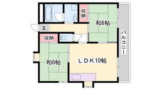 和興花影ハイツ【402号室】の間取り