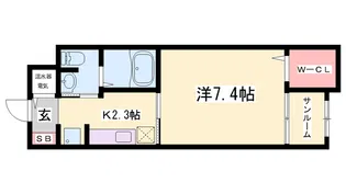 ブリーズコート城北【1階】の間取り