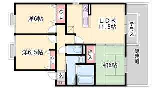 ジュネスコート清水【101号室】の間取り