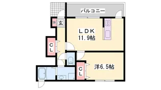 グロワールB【1階】の間取り