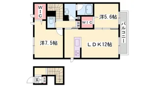 グランステージ曽根【2階】の間取り