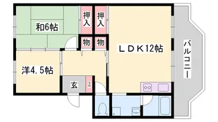 八丈岩マンション【2階】の間取り