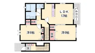 リブサニ-A【2階】の間取り