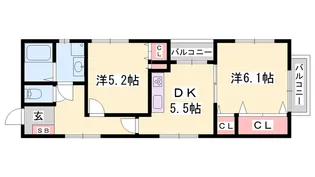 メゾンドエトワール【2階】の間取り