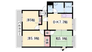 アネックス御立B・C【1階】の間取り