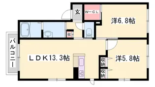 シャーメゾンイケダ【1階】の間取り