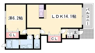 カノン・ビューレA棟【1階】の間取り