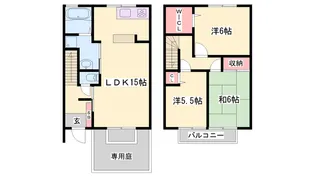 クレールヴィレッジ A棟【1階】の間取り