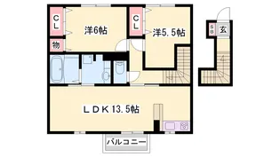 メゾンドハーモニーⅢ【2階】の間取り