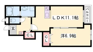 メゾン・アルモニー【1階】の間取り